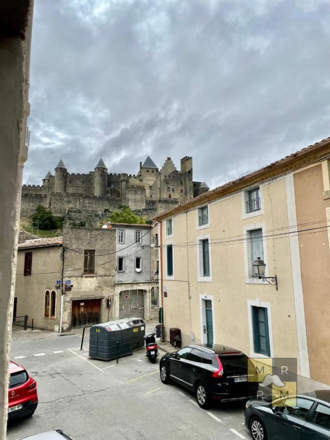 Le Templier Vue Cite Pied Cite Medievale Neuf Carcassonne Buitenkant foto